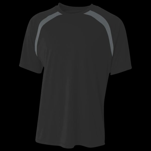 Men's Spartan Short Sleeve Color Block Crew Neck T-Shirt Thumbnail